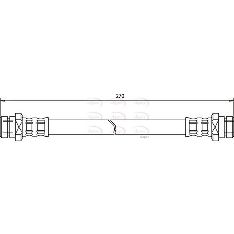 Apec Brake Hydraulic Hose Line inner HOS3097