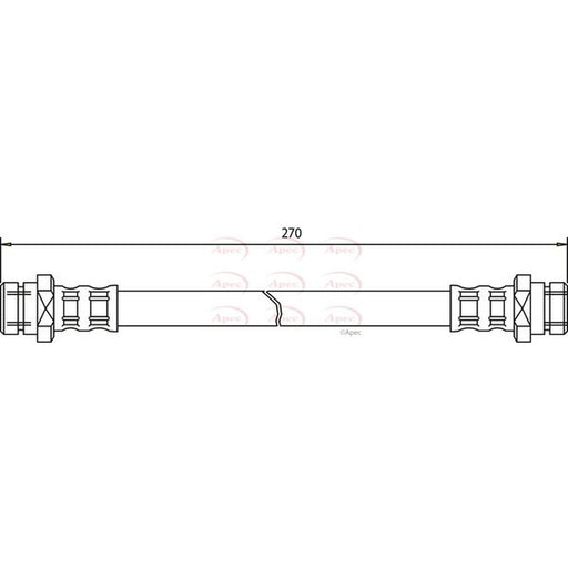 Apec Brake Hydraulic Hose Line Rear fits Honda Accord I 1978-1983 1.6