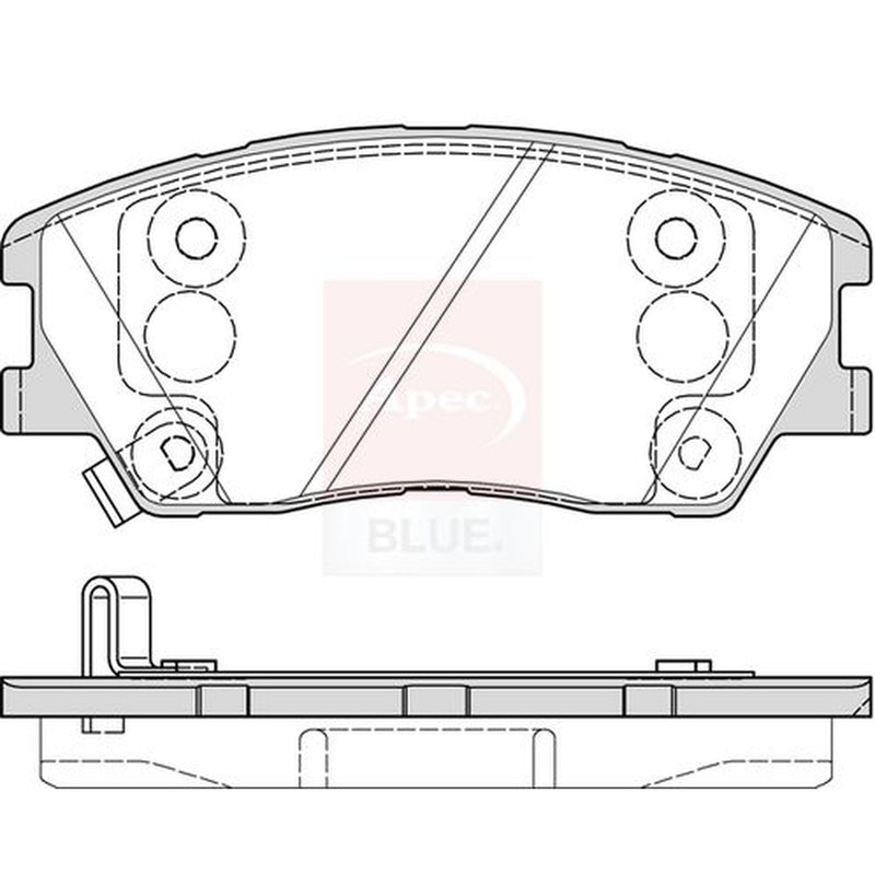 Apec Front Brake Pad Set fits Kia Soul III 2019 on 1.6