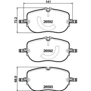 Mintex Front Brake Pad Set fits Mercedes-Benz C-Class 2021 on