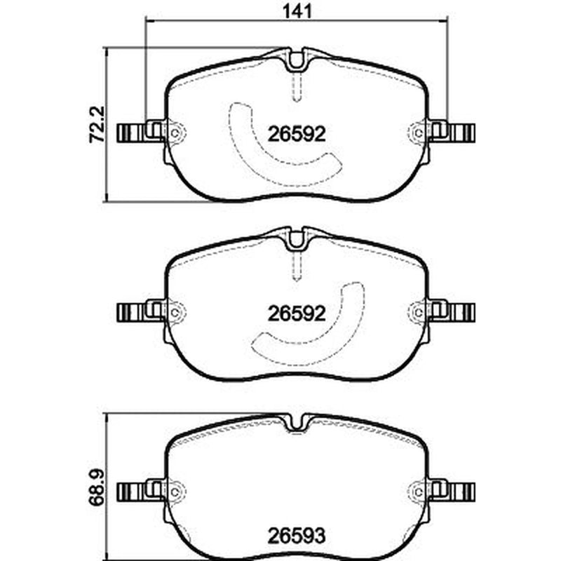 Mintex Front Brake Pad Set fits Mercedes-Benz C-Class 2021 on
