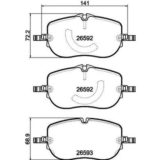 Mintex Front Brake Pad Set fits Mercedes-Benz C-Class 2021 on