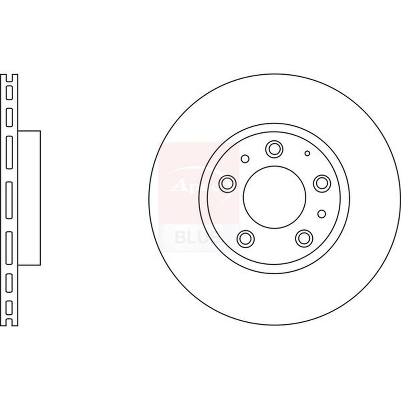 Apec 2 x Vented Brake Discs fits Mazda MX-5 2005-2016 1.8 2.0