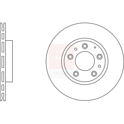 Apec 2 x Vented Brake Discs fits Mazda MX-5 2005-2016 1.8 2.0