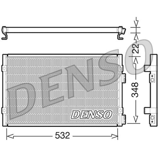 Denso Air Conditioning Condenser fits Chrysler Pt Cruiser 2000-2010