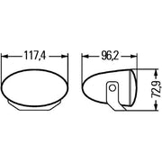 Hella Headlamp Ff-Zf MG12 1FA Left 1FA 008 283-011 090 8458 1FA 008 283-011