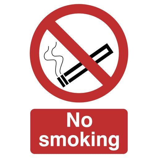 Draper No Smoking' Prohibition Sign, 200 x 300mm 72165 Draper - Dynamic Drive
