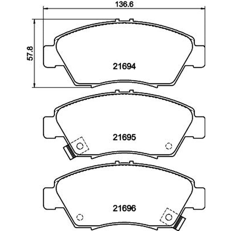 Mintex Front Brake Discs & Pads fits Honda Civic VI 1995-2001 1.4