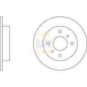 NAPA 2 x Solid Rear Brake Discs NBD5883-x2