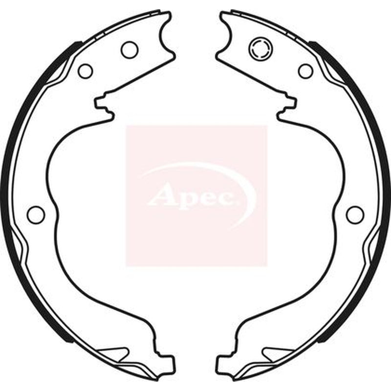 Apec Parking Brake Shoe Set fits Citroën C-Crosser 2007-2012 2.2 2.4