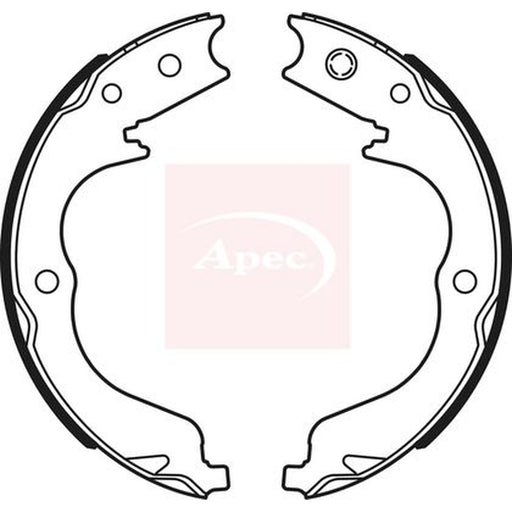 Apec Parking Brake Shoe Set fits Citroën C-Crosser 2007-2012 2.2 2.4