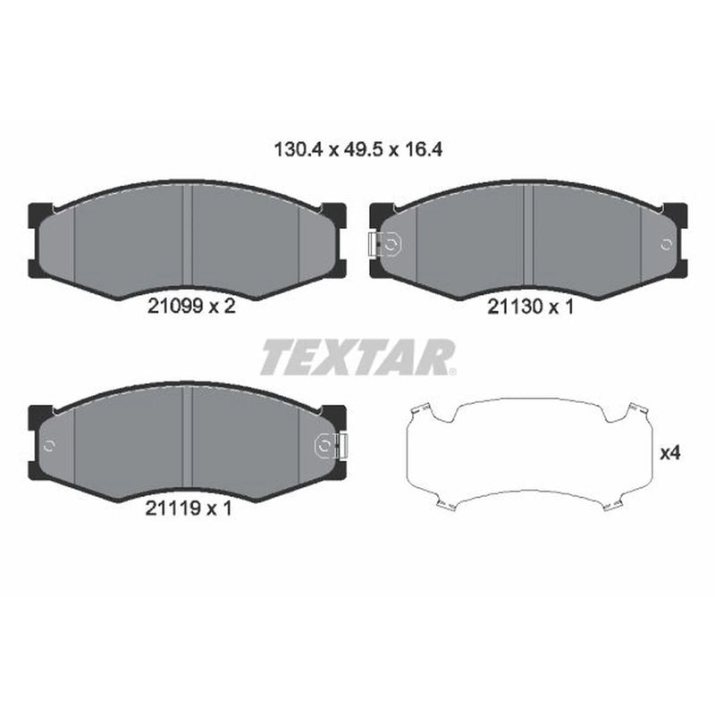 Textar Front Brake Pad Set 2109902