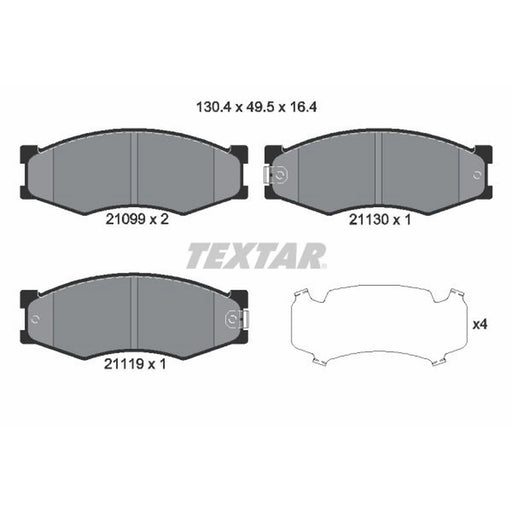Textar Front Brake Pad Set 2109902