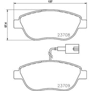 Mintex Front Brake Pad Set fits Abarth 500 / 595 / 695 2008 on 1.4