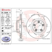 Brembo 2 x Slotted Brake Discs fits Porsche Panamera 2009-2016 4.8