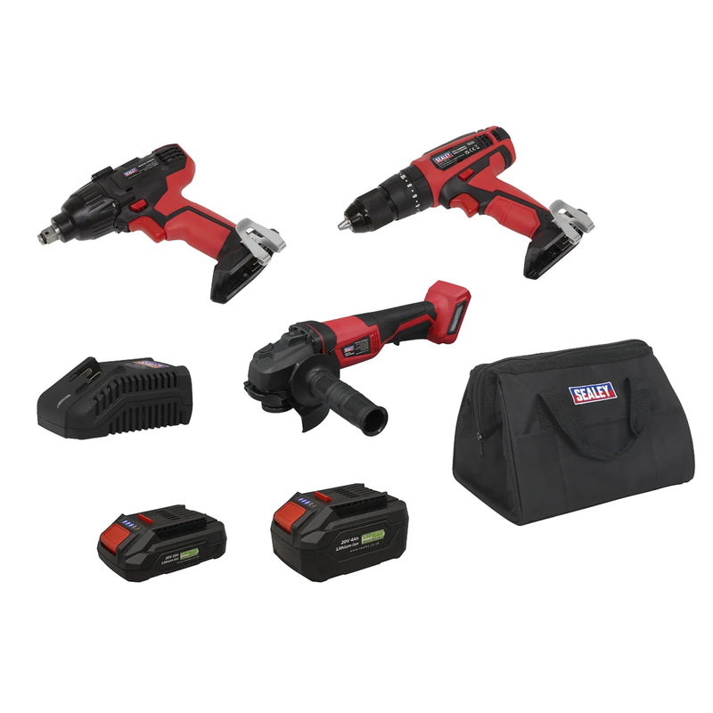 Sealey Cordless Power Tool Kit 20V - 3 Tools & 2 Batteries