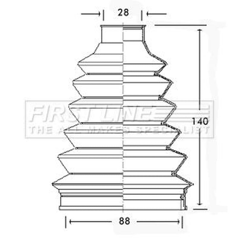 First Line Drive Shaft Bellow Kit Front Left Thermoplast fits Hyundai Sonata