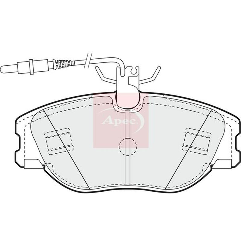 Apec Front Brake Pad Set fits Citroën Dispatch I 1995-2006 1.9 2.0