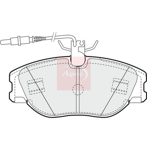 Apec Front Brake Pad Set fits Citroën Dispatch I 1995-2006 1.9 2.0