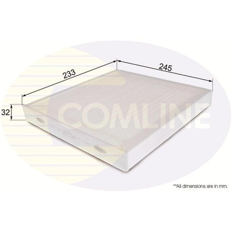 Comline Cabin Air Filter (Pollen Filter) fits Alpina Roadster S 2003-2005 3.3