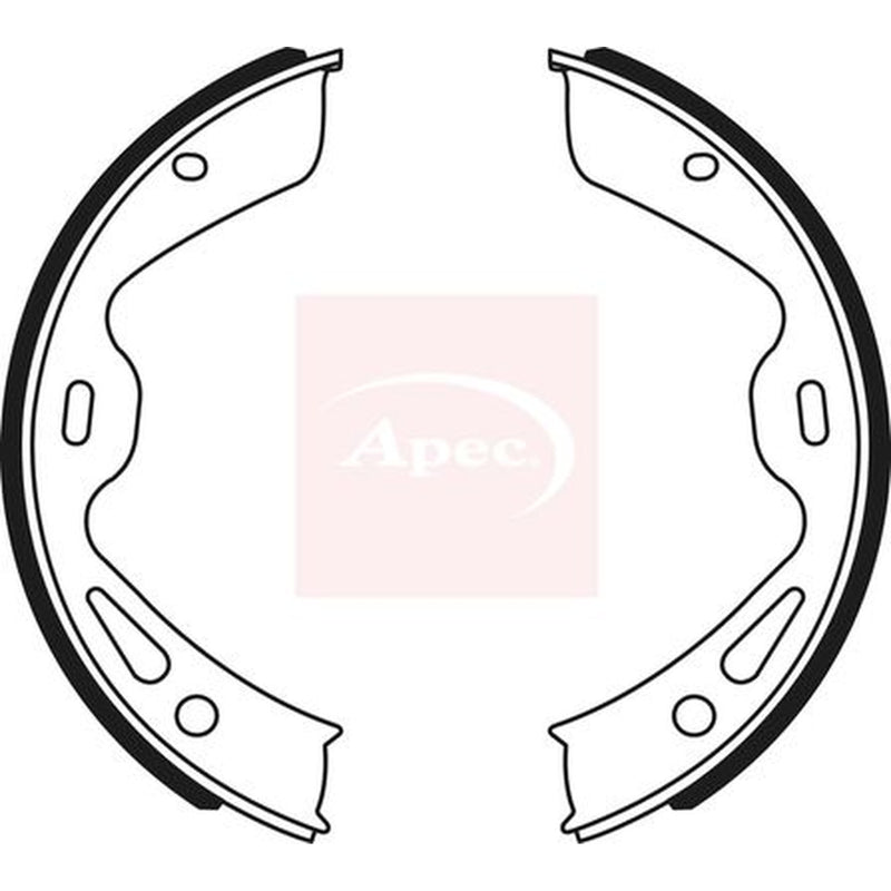 Apec Parking Brake Shoe Set fits Porsche 918 Spyder 2013 on 4.6