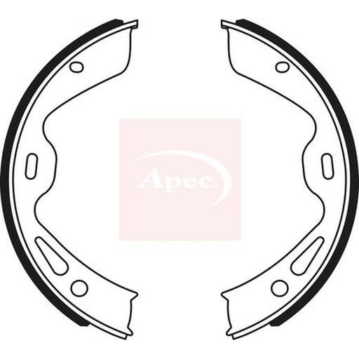 Apec Parking Brake Shoe Set fits Porsche 918 Spyder 2013 on 4.6