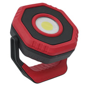 Sealey LED700PR Rechargeable Pocket Floodlight with Magnet 360° 7W COB LED - Red Sealey  - Dynamic Drive