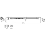 Juratek Brake Hydraulic Hose Line Front Right fits Honda Civic VII 2000-2005