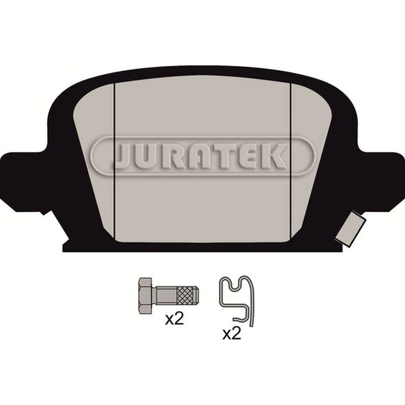 Juratek Rear Brake Pad Set fits Opel Corsa C 2000-2009 1.4 1.8