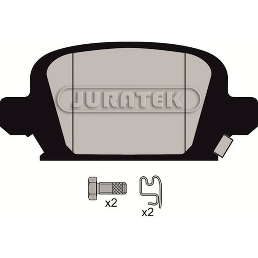 Juratek Rear Brake Pad Set fits Opel Corsa C 2000-2009 1.4 1.8