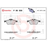 Brembo 4 x Front Brake Pad Set fits Mini Mini 2001-2008