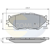 Comline Front & Rear Pads fits Lexus Is III 2013-2020