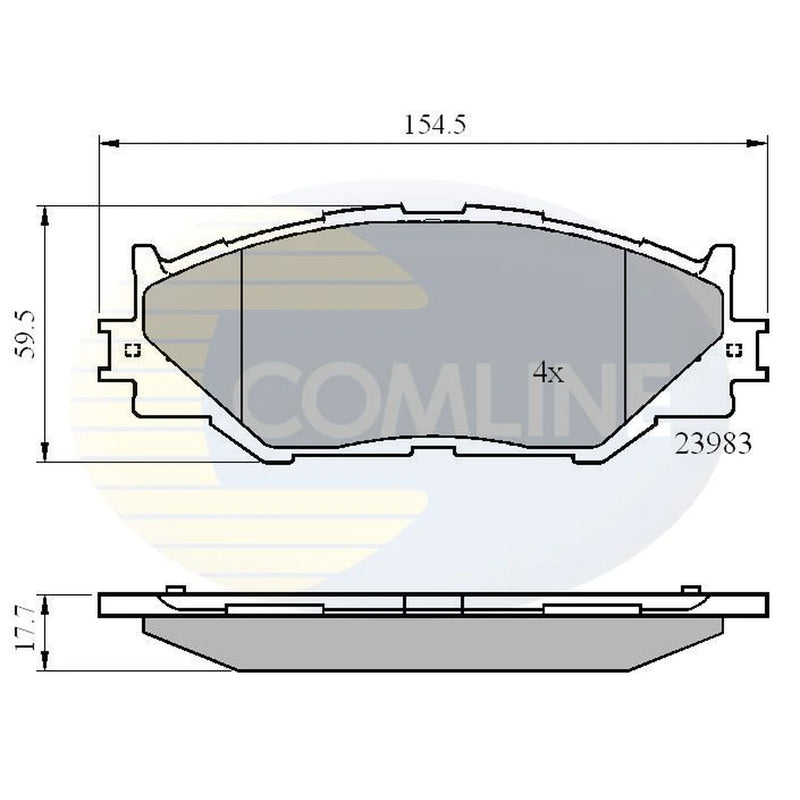 Comline Front & Rear Pads fits Lexus Is III 2013-2020