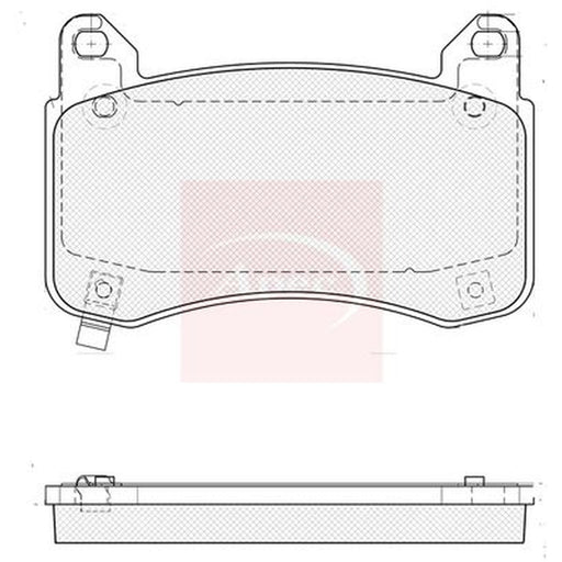 Apec Front Brake Vented Discs & Pads fits Tesla Model Y 2021-2025
