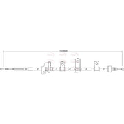 Apec Handbrake Cable Left Rear CAB1255