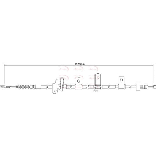 Apec Handbrake Cable Left Rear CAB1255