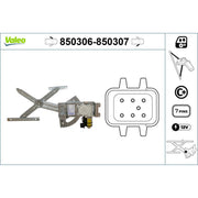 Valeo Electric Window Regulator Lifter Left Front 850306