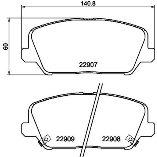 Mintex Front Brake Pad Set fits Kia Cee'D 2015-2018 1.0