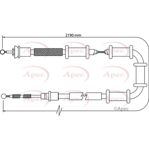 Apec Handbrake Cable Right Rear CAB1104