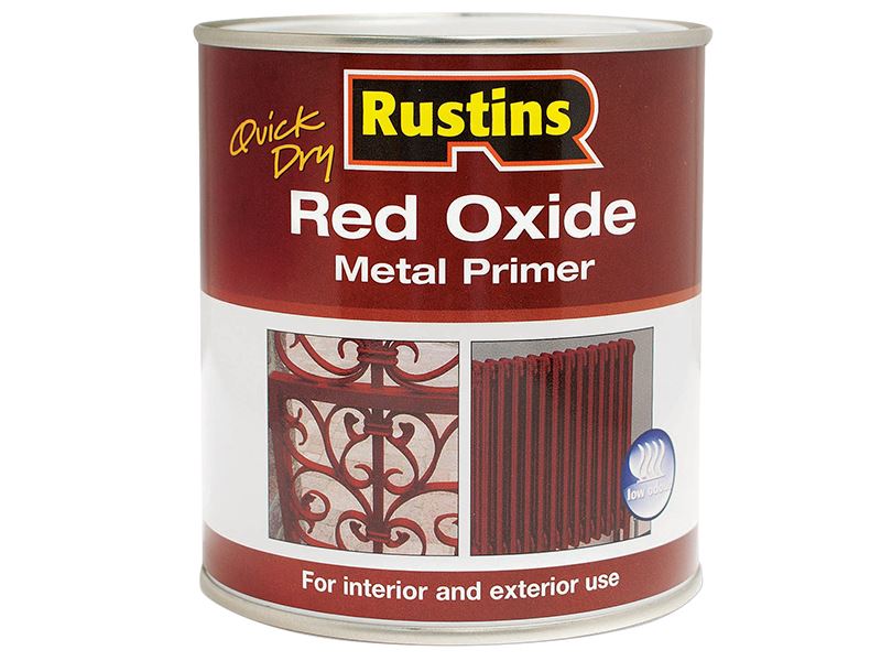 Rustins Quick Dry Red Oxide Metal Primer 500ml Rustins - Dynamic Drive