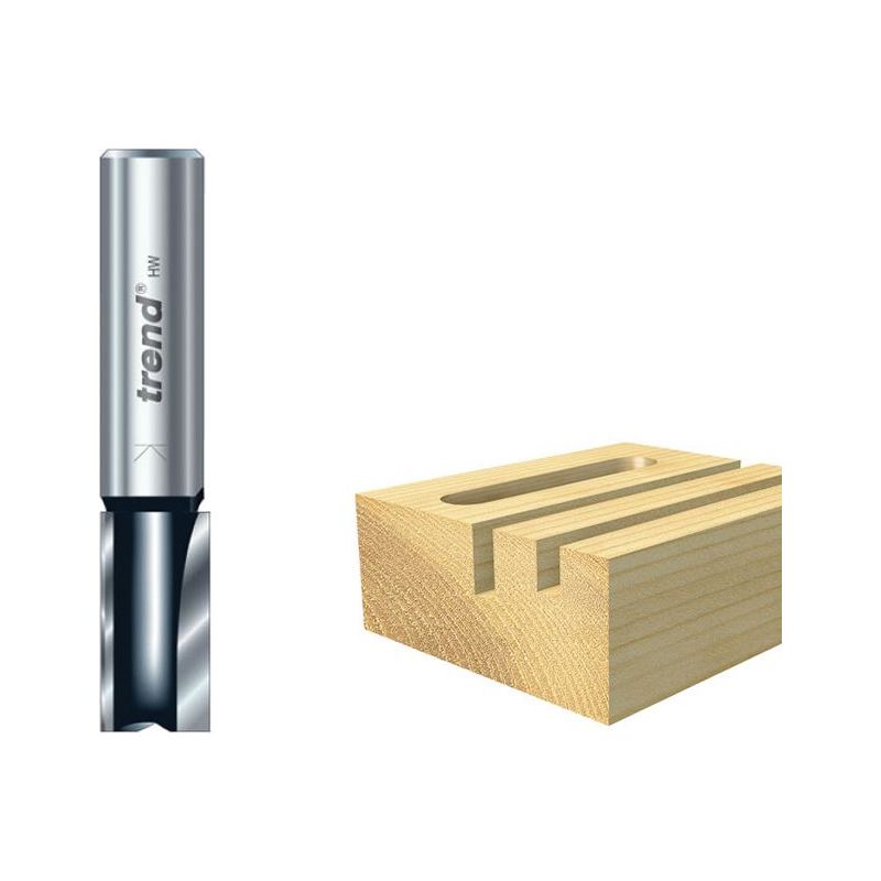 Trend TR37 x 1/2 TCT Two Flute Cutter Long Shank 12 x 63mm Trend - Dynamic Drive