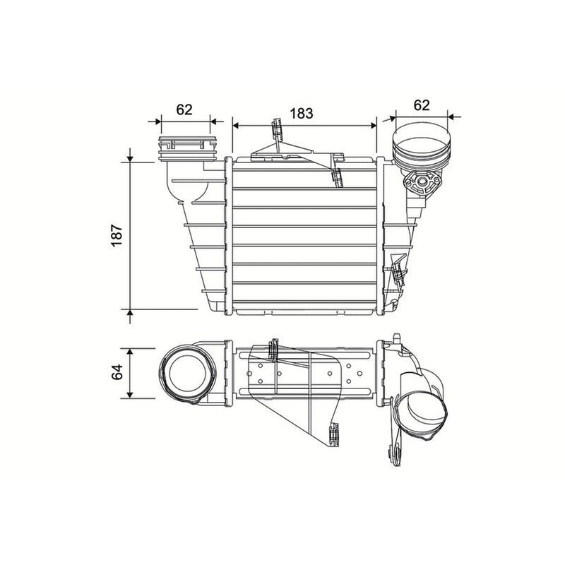 Valeo Intercooler (Charge Air Cooler) 822954