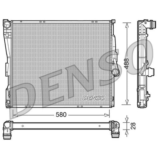 Denso Engine Radiator fits BMW X3 2003-2011 2.0 2.5 3.0
