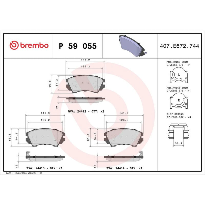 Brembo Front Brake Discs & Pads fits Opel Astra H Classic 2009-2014 1.7