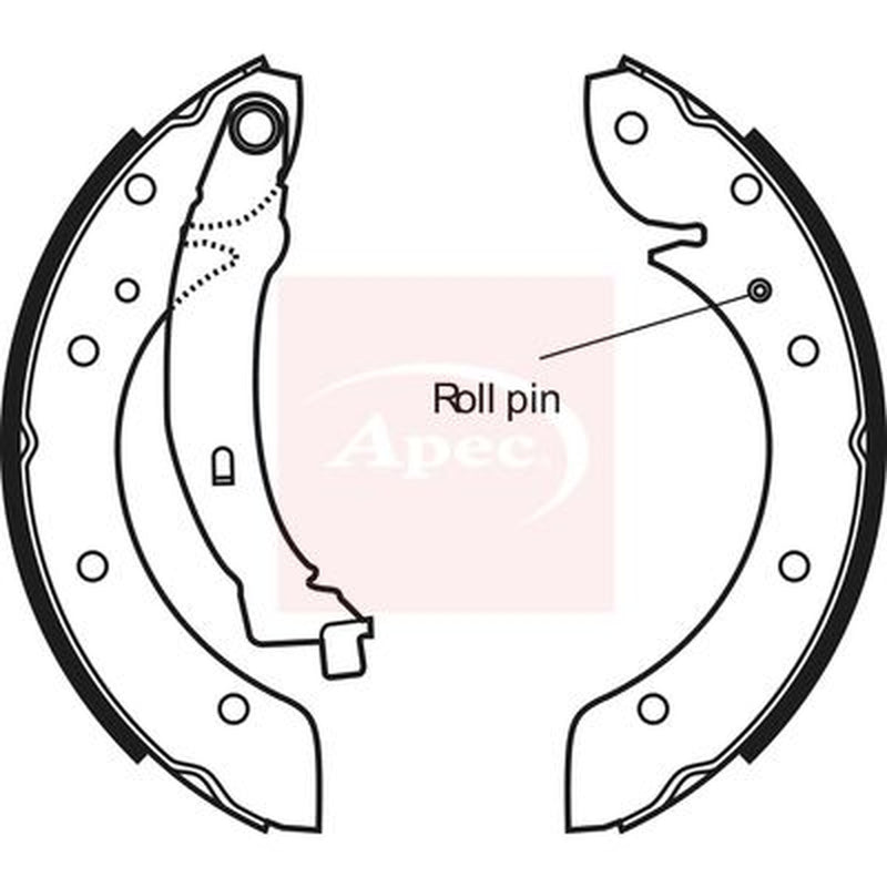 Apec Brake Shoe Set Axle Kit fits Citroën Berlingo / Berlingo First 1996-2011