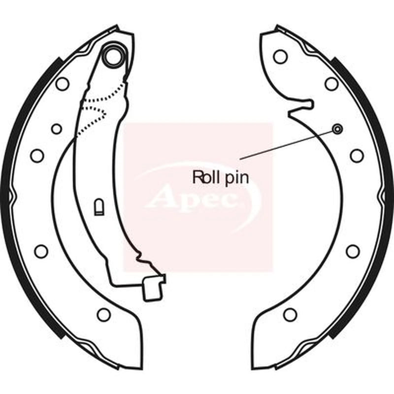 Apec Brake Shoe Set Axle Kit SHU570