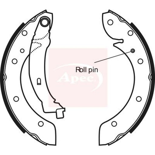 Apec Brake Shoe Set Axle Kit fits Citroën Berlingo / Berlingo First 1996-2011