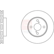 Apec 2 x Vented Front Brake Discs SDK6044