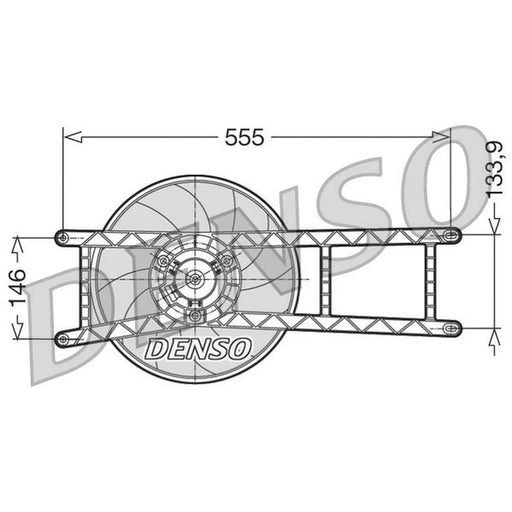 Denso Engine Cooling Fan fits Fiat Panda 2003-2004 1.1 1.2