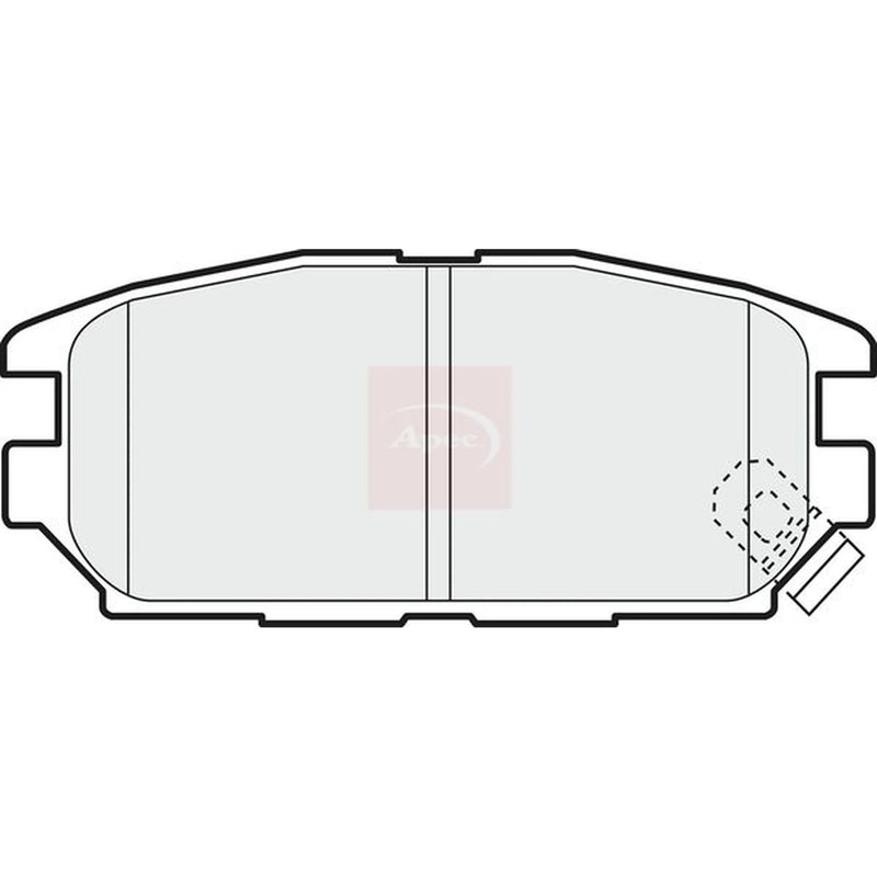 Apec Rear Brake Pad Set PAD1098